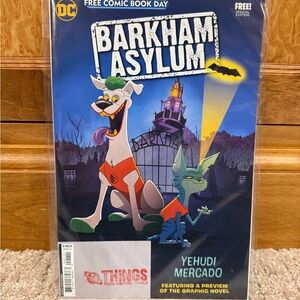 DC Comics Barkham Asylum Comic - Blue and Orange Cover
